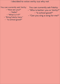[PROTOTYPE TESTING] Talk to Verity!