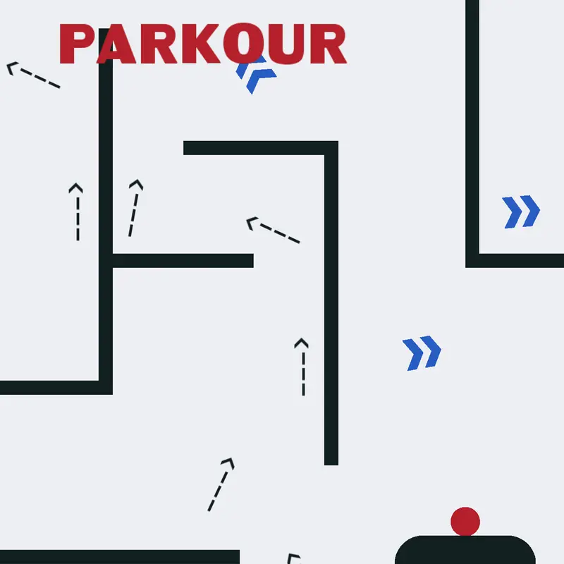 Red Ball Parkour by @100101101