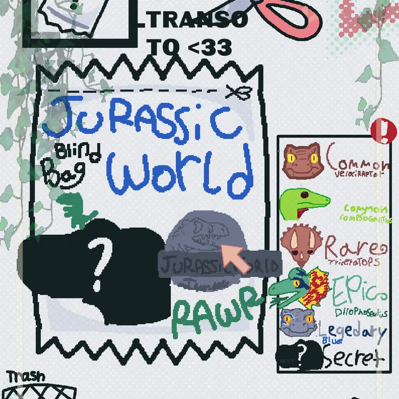 Burassic worldplushs(credits to - _L1A_- by @justonebluedino