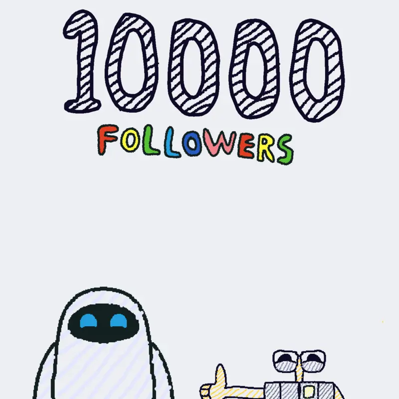 Ten Thousands Followers by @TigerDragon2026