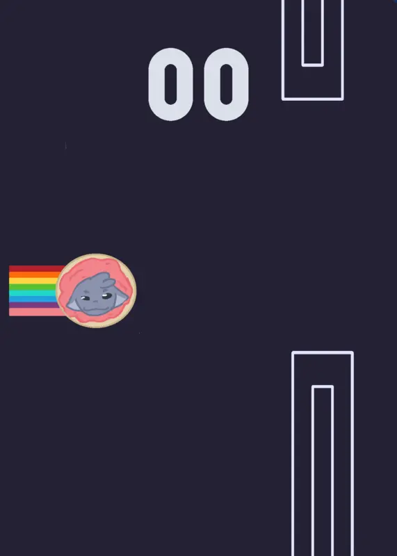 Nyan cat flappy bird!! by @SOMEWHATHUMAN