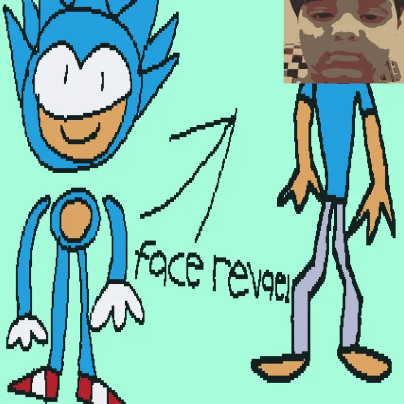 Face reveal! by @rewrite_wruguashi_SONIC