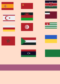 African, and European Flag Sandbox