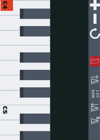 Piano keyboard .