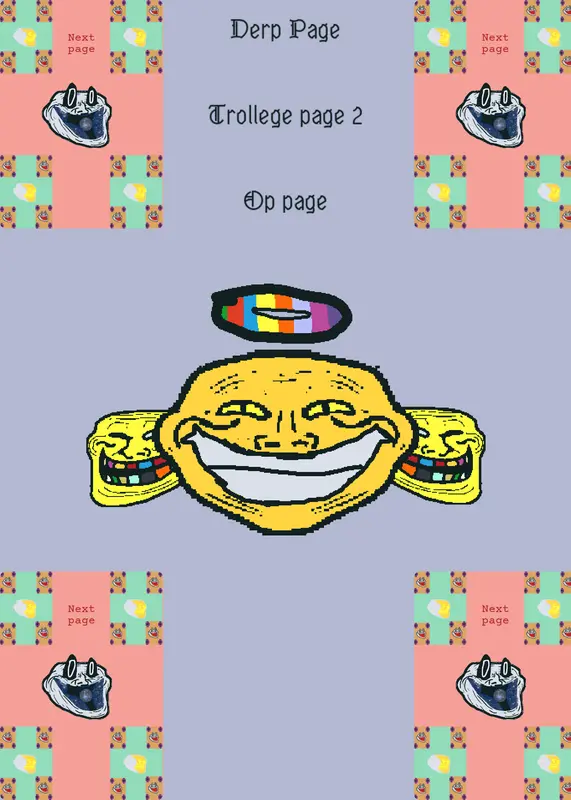 Trollege funny head 1 by @theegggamer68