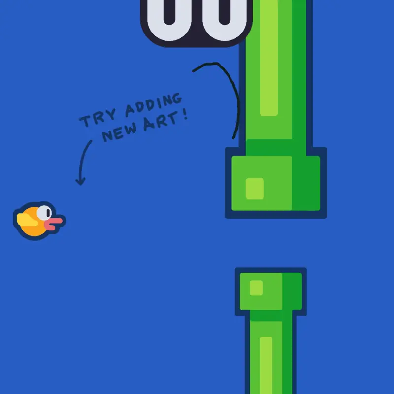 Almost impossible flappy bird by @therealkaka