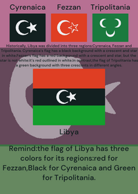 Libya 🇱🇾 Historical Regions Flag Band