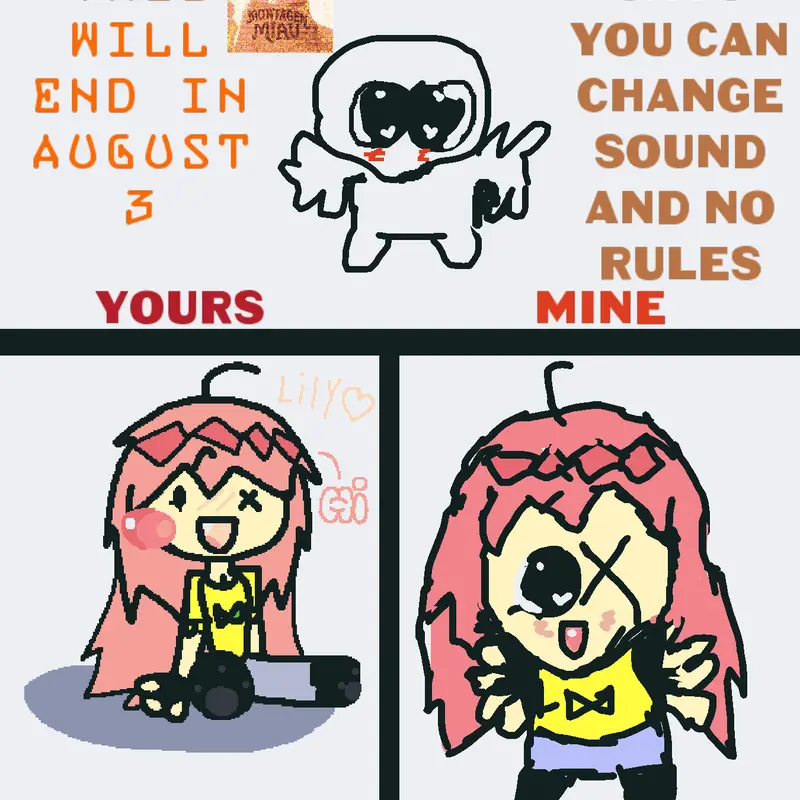 I drew a oc but as cute meme style by @LarxenyOrEnzo