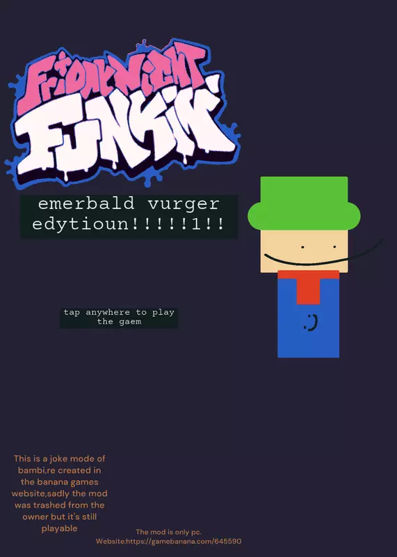Dave and bambi emerald burger edition by @Felipegameroblox_alt1