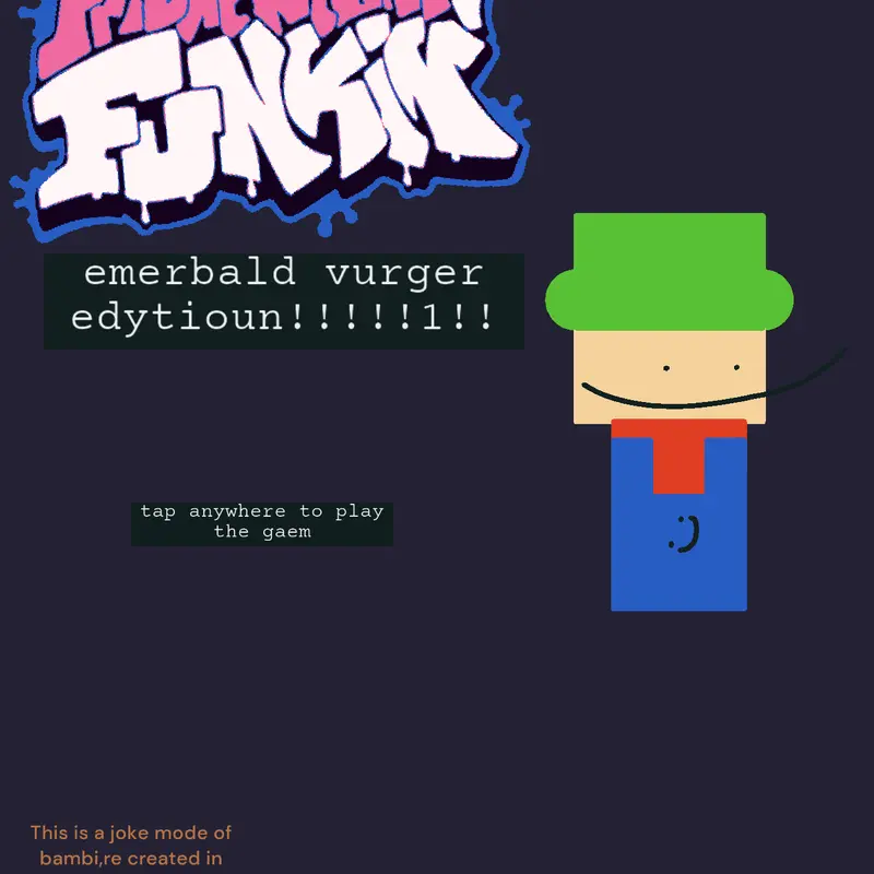 Dave and bambi emerald burger edition by @Felipegameroblox_alt1