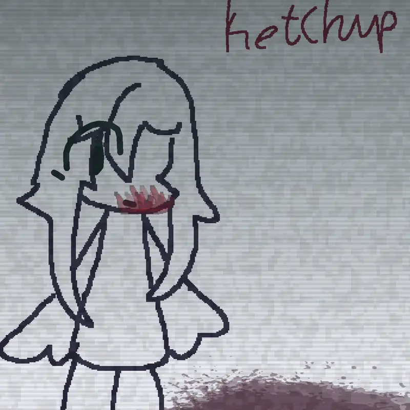 A paper girl who likes ketchup (maybe..) by @226_