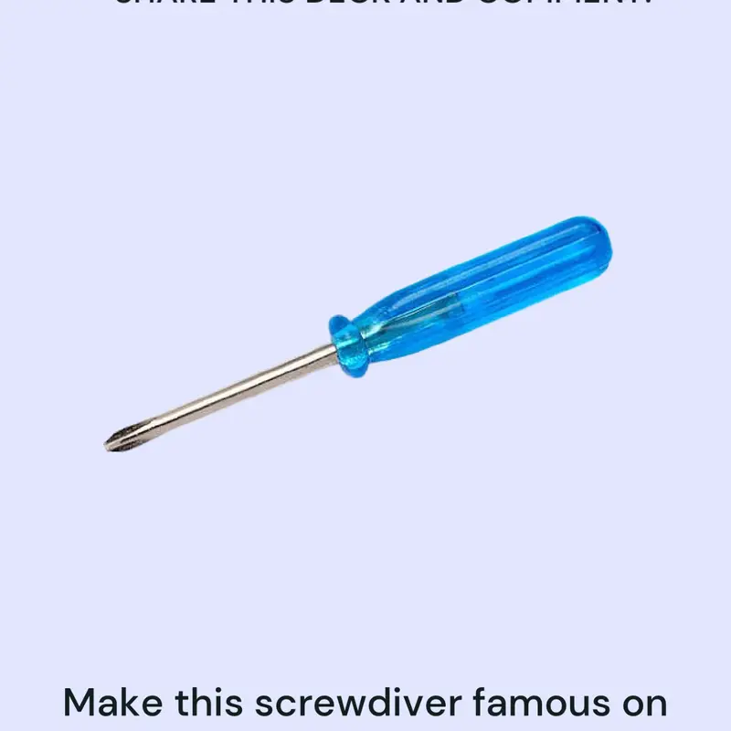 Spinning screwdriver DONT CLICK DECK SOU by @jaxoncheese