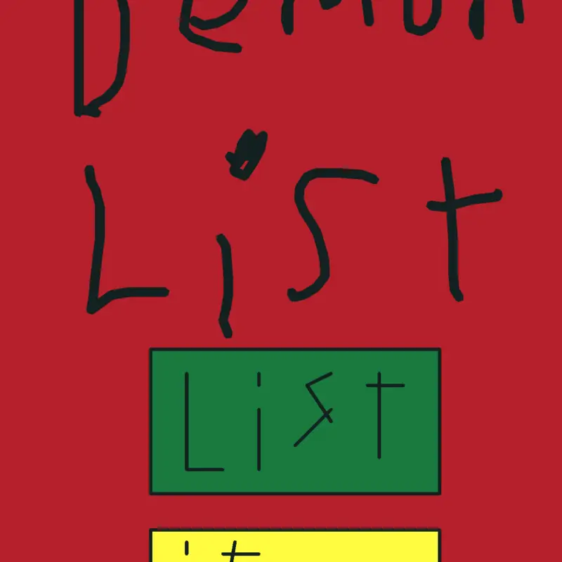 Demon list by @creeperyTheCreeper