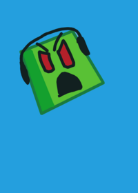 green cube raging