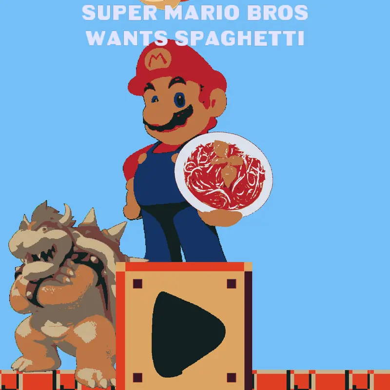 Super Mario Bros Wants Spaghetti by @MoDanell