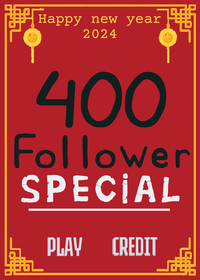 Congratulations on reaching 400 followers!