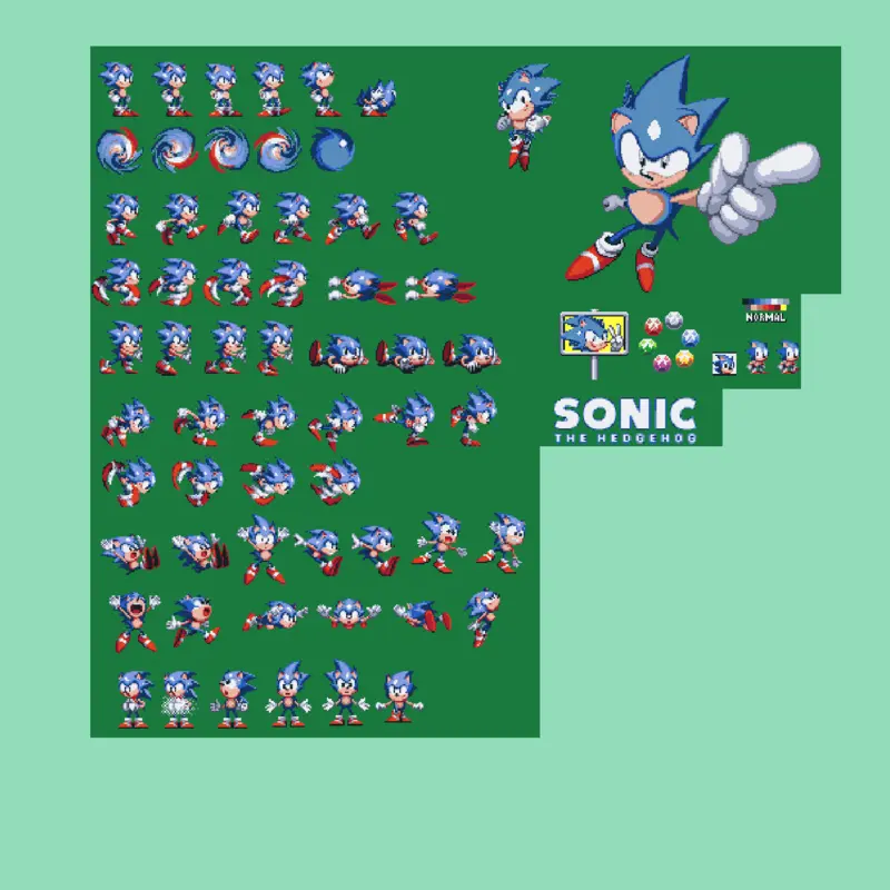 Sonic cd sprites by @am0gus1