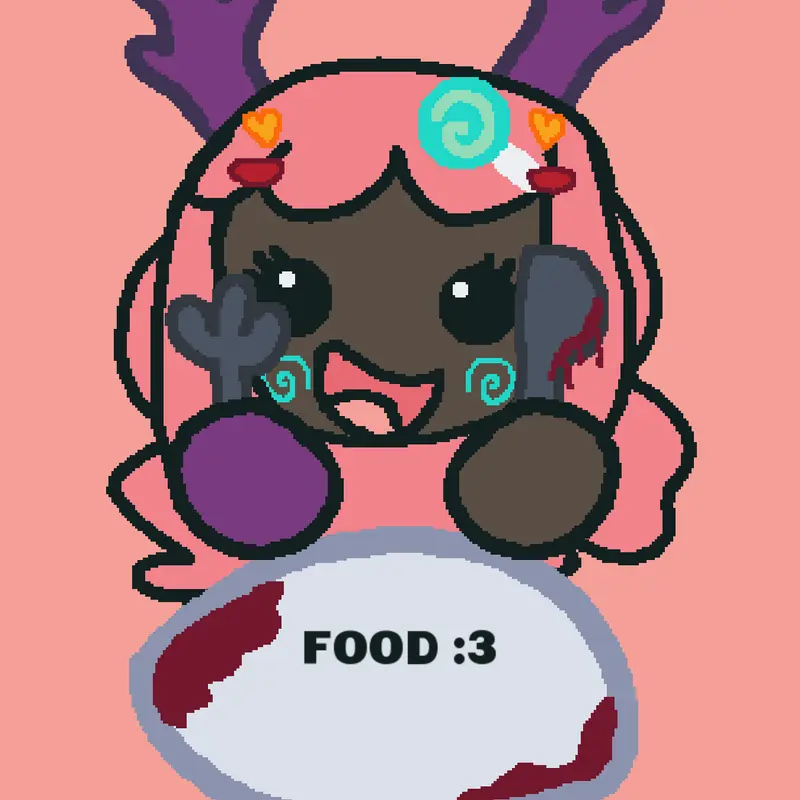 :3 Dinner is not over by @spiky_axolotl