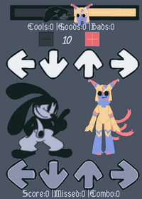 Oswald megrims(idk) and Yatta sprites V2.5 I...