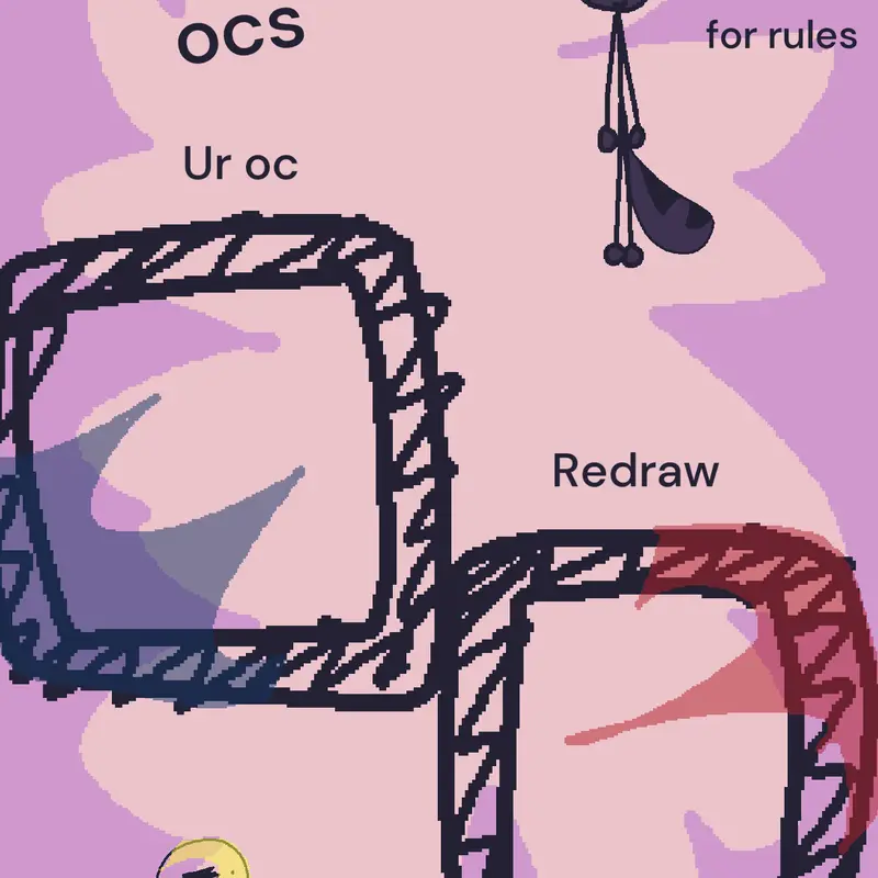 Redrawing ocs by @Spisky