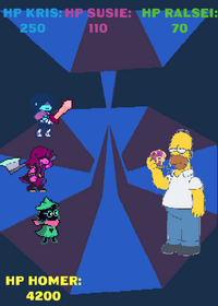 Homer Deltarune Jevil Battle