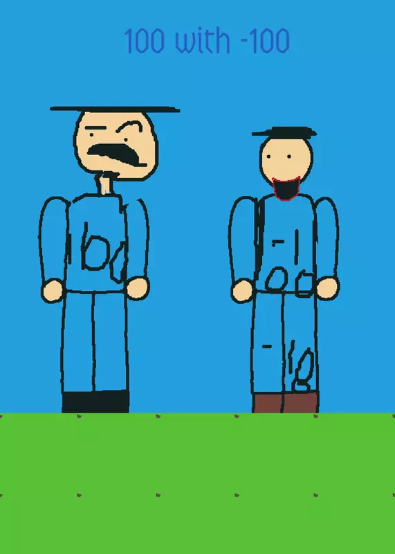 100 meets -100 by @Damiensprunkithanksyou