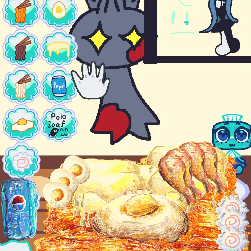 "mukbang" by @cheesy_cat