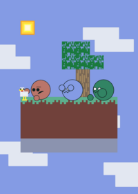 Chad the chicken fall off a sky block