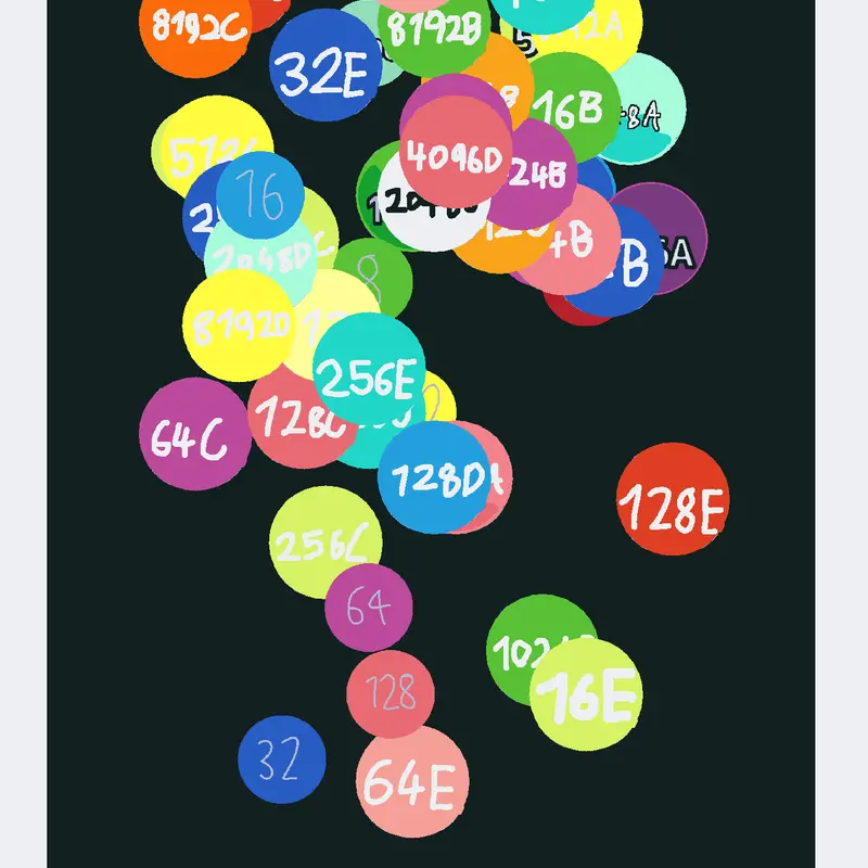 59 (2048 Balls) Bouncing Around. by @phantomboy