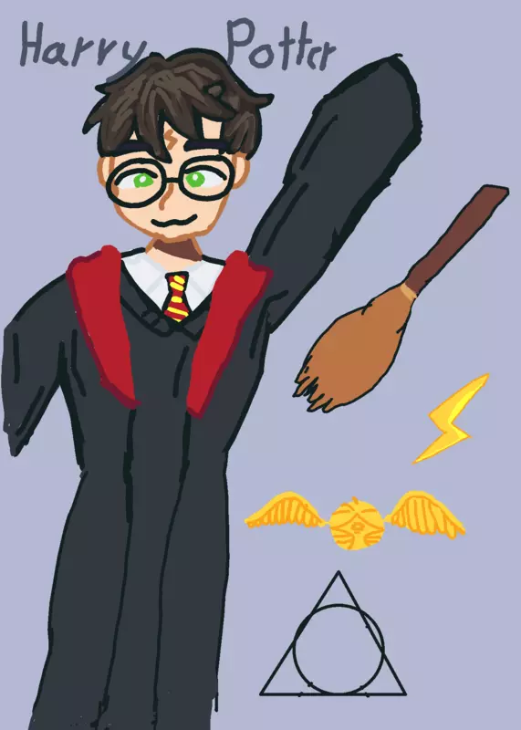 Harry potter by @kawaii_cats