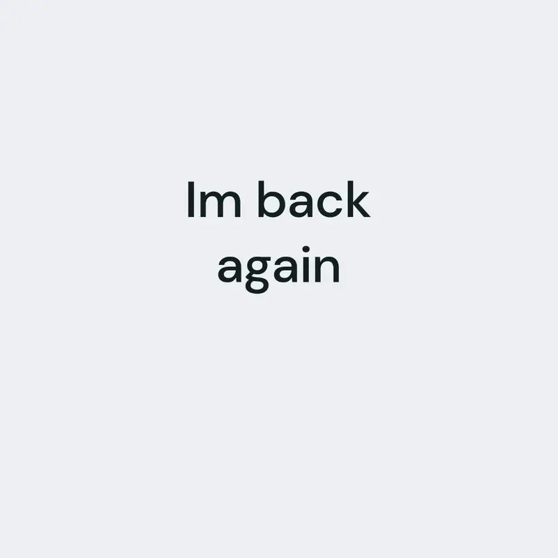 I'm back by @rahasi4