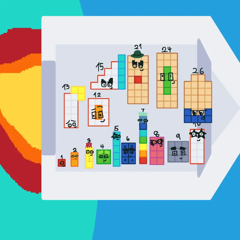 Numberblocks in Space by @Numberblock362880