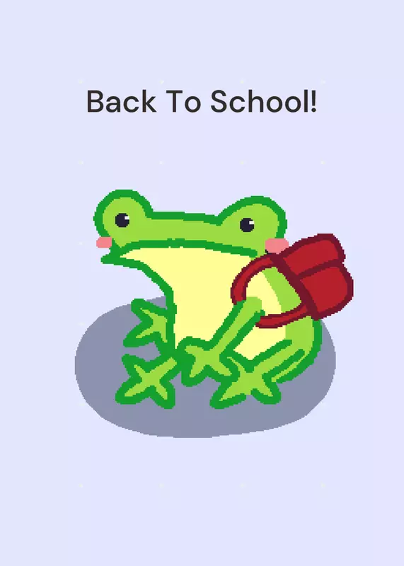 Lil froggy Going to School :] by @Rat_Birb