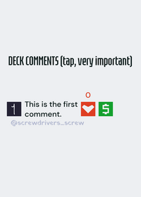 DECK COMMENTS