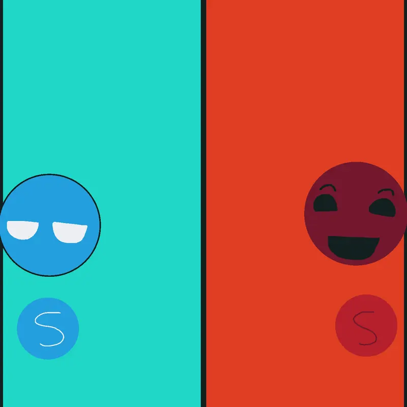 BLUE VS RED FIGHT by @MOPLODE