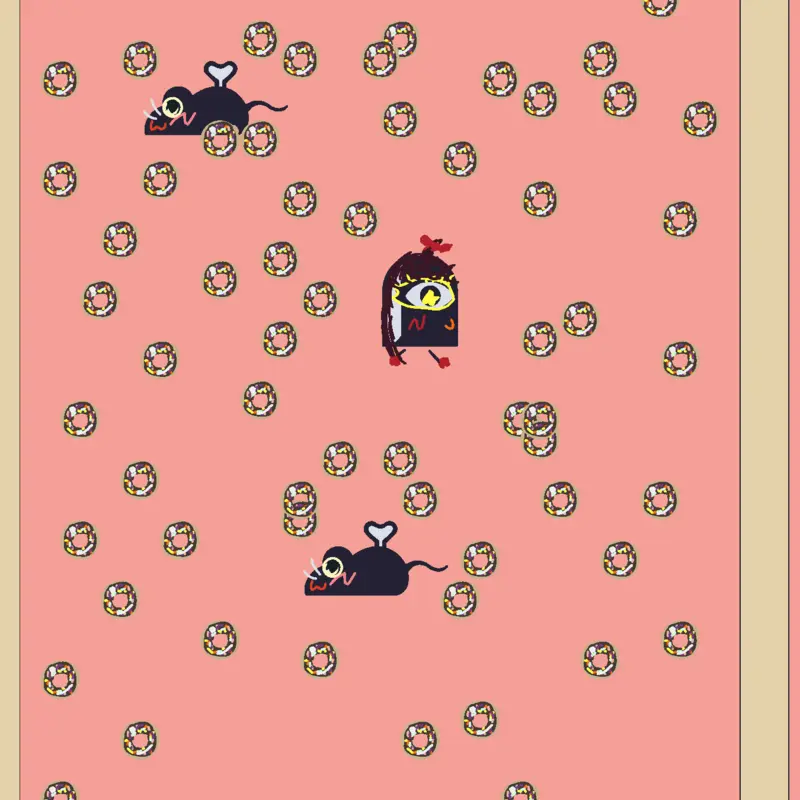 Eat donuts before rats eat it🐁🍩😭 by @RaheegAtta