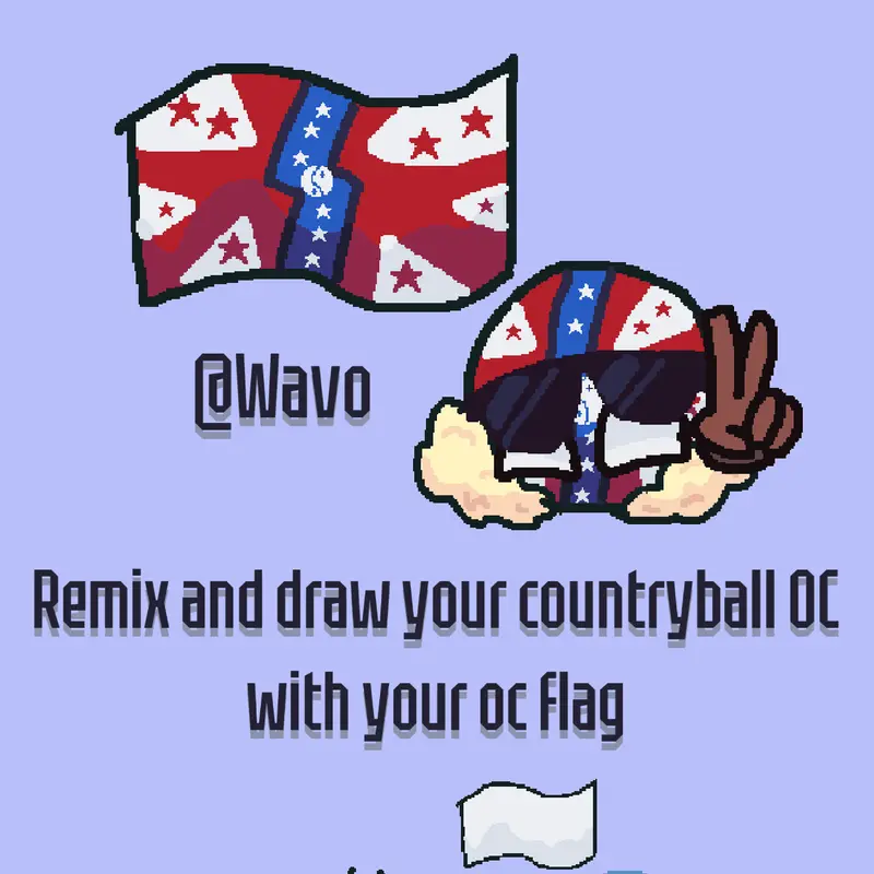 Countryball Oc flag by @Wavo