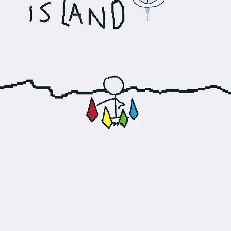 Stickman island by @larrythechicken