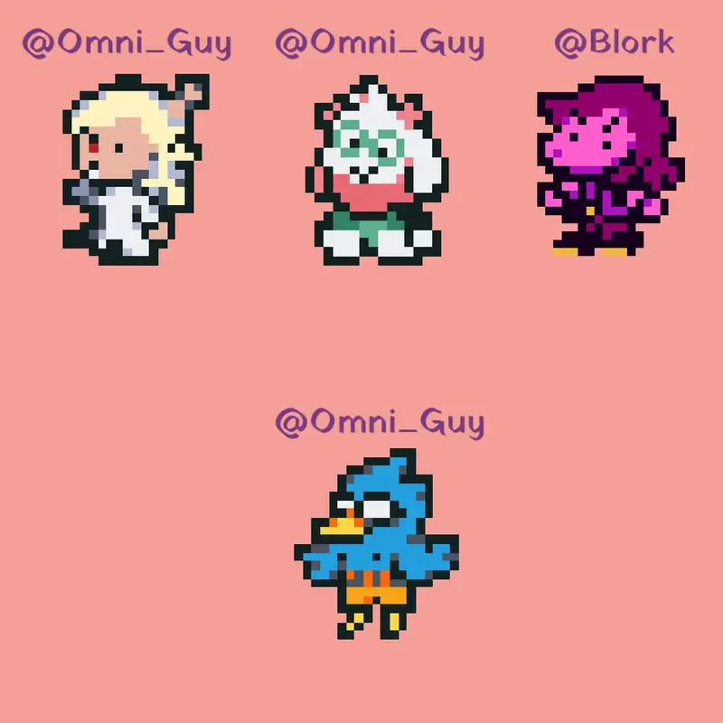 Deltarune phushies by @Omni_Guy