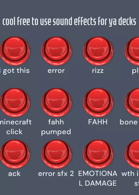 free sound effects for ya decks by @kielkweks