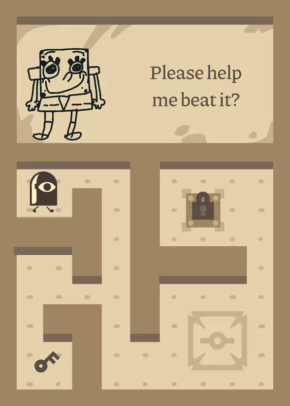 Simple maze game by @m0m0n7
