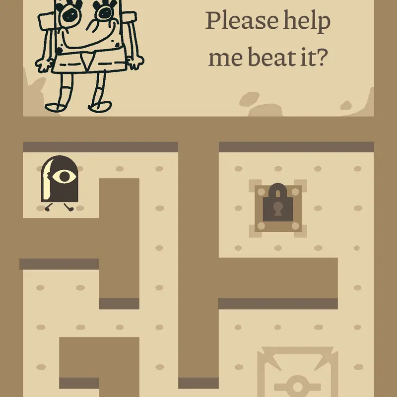 Simple maze game by @m0m0n7