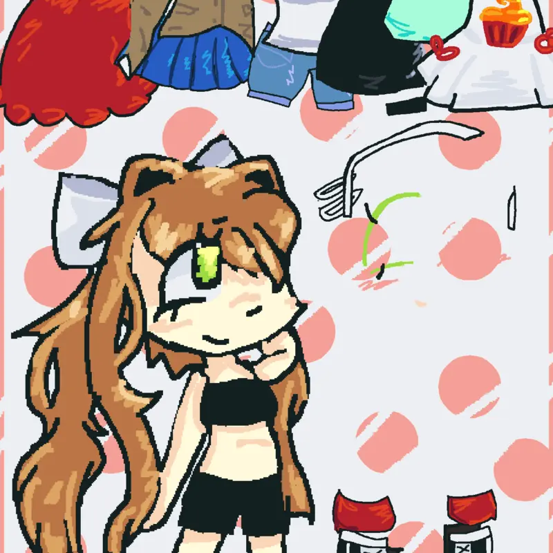 DDLC dress up game by @bloom1ngtonn