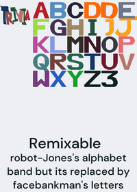 Alphabet band but its replaced by...