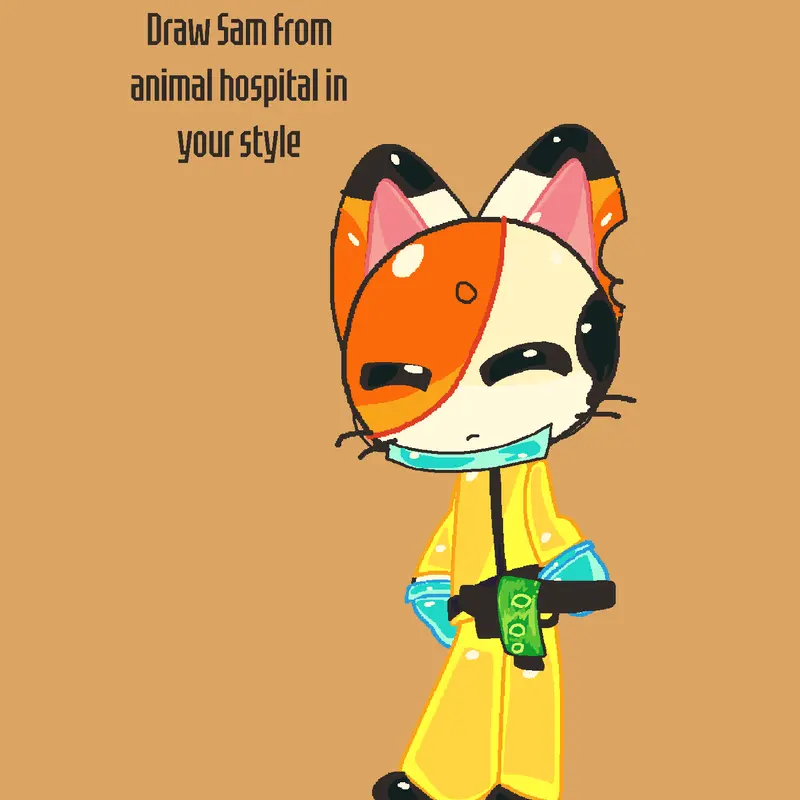 Drawing Sam in our style by @CreamieVanillia_