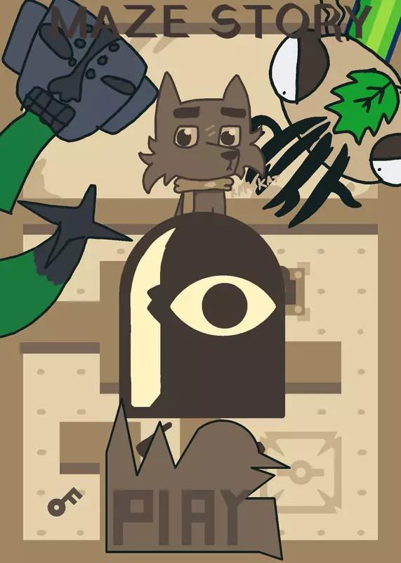Character woke up in maze with friend by @adventure_castle