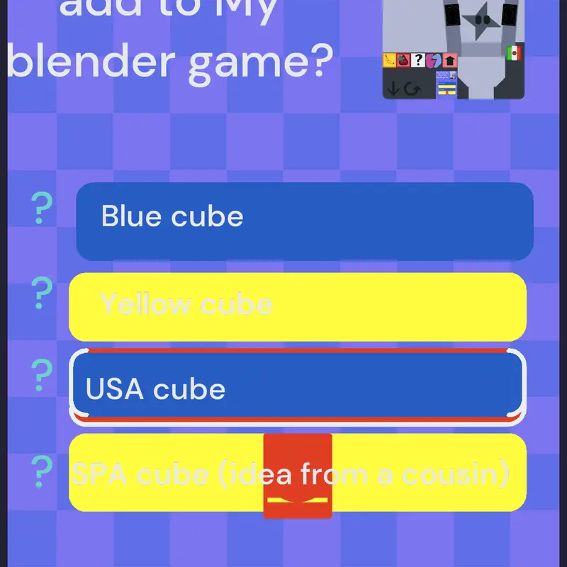 Blender cube vote by @DarioKing