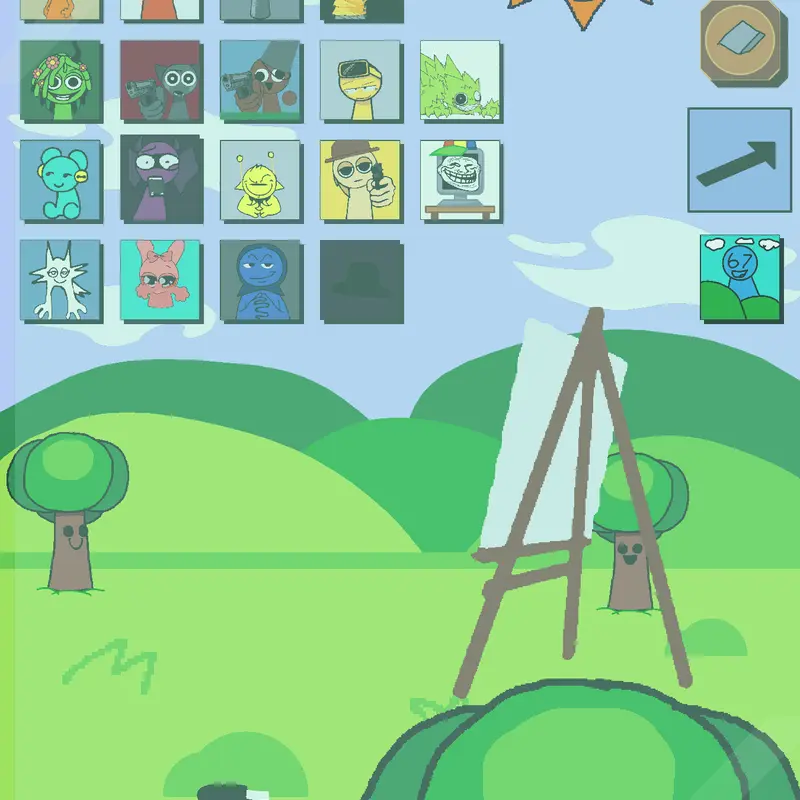 Sprunki on live drawing also has put oc by @gold_lover