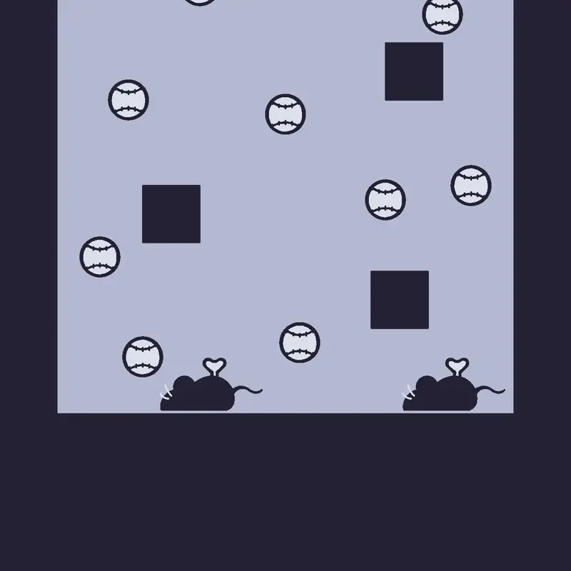 The balls vs The rats ✌️👀 by @bunny_matcha