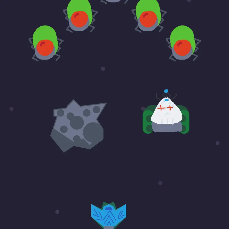 Shmup Space by @CubesBooksNormalMemes